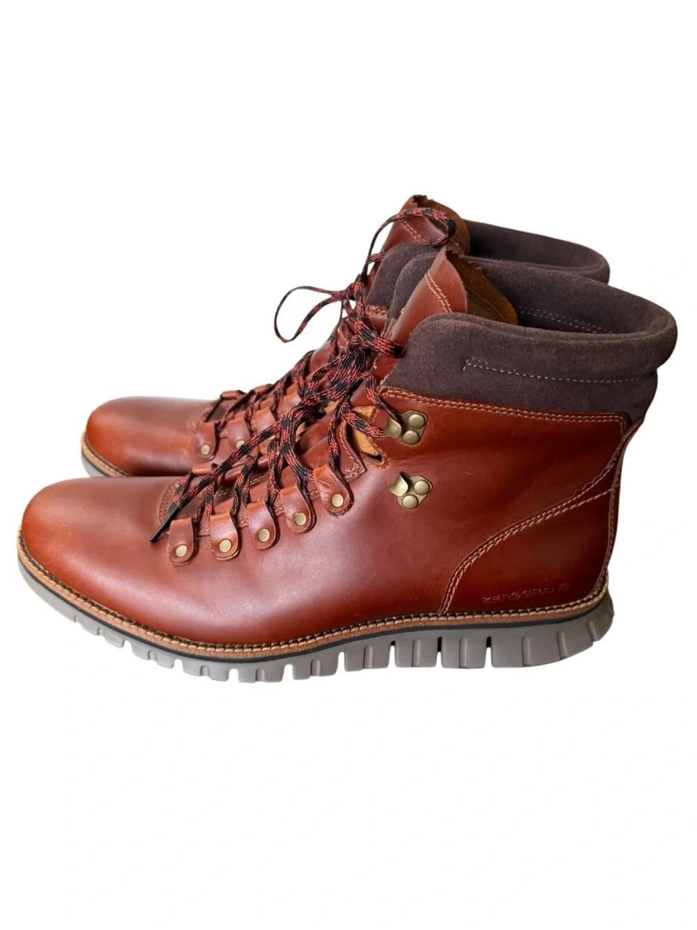 Cole Haan Zerogrand Men's Waterproof Brown Leather Hiker Boots - Size 9M